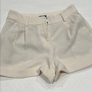 Express Cream High Waist Women's Shorts